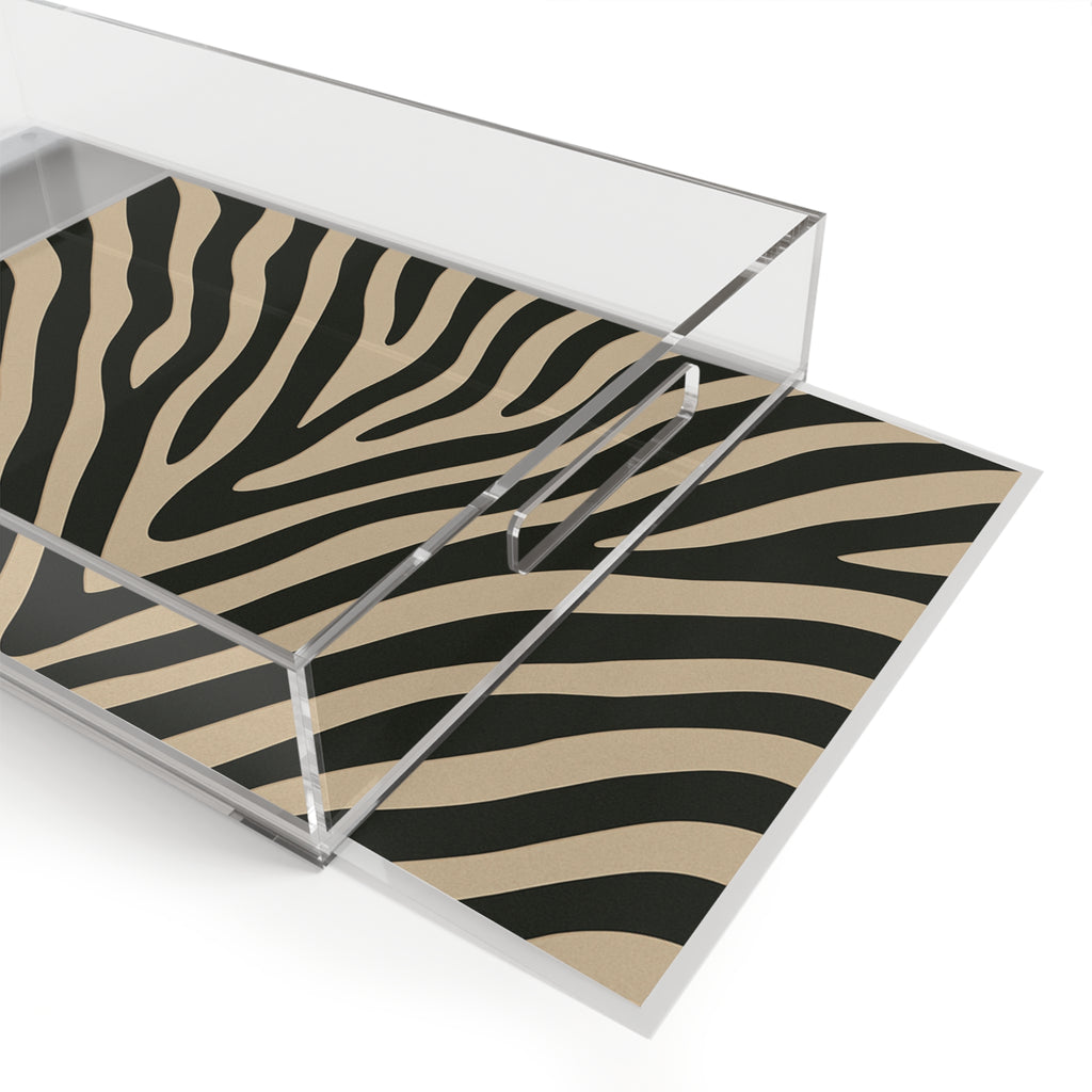 Zebra Print Acrylic Serving Tray - HOUSE OF SHE