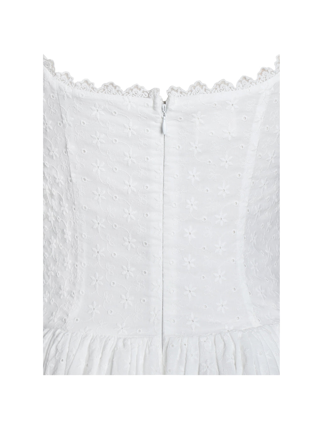 Madison Cotton Eyelet Square Neck Midi Dress - HOUSE OF SHE
