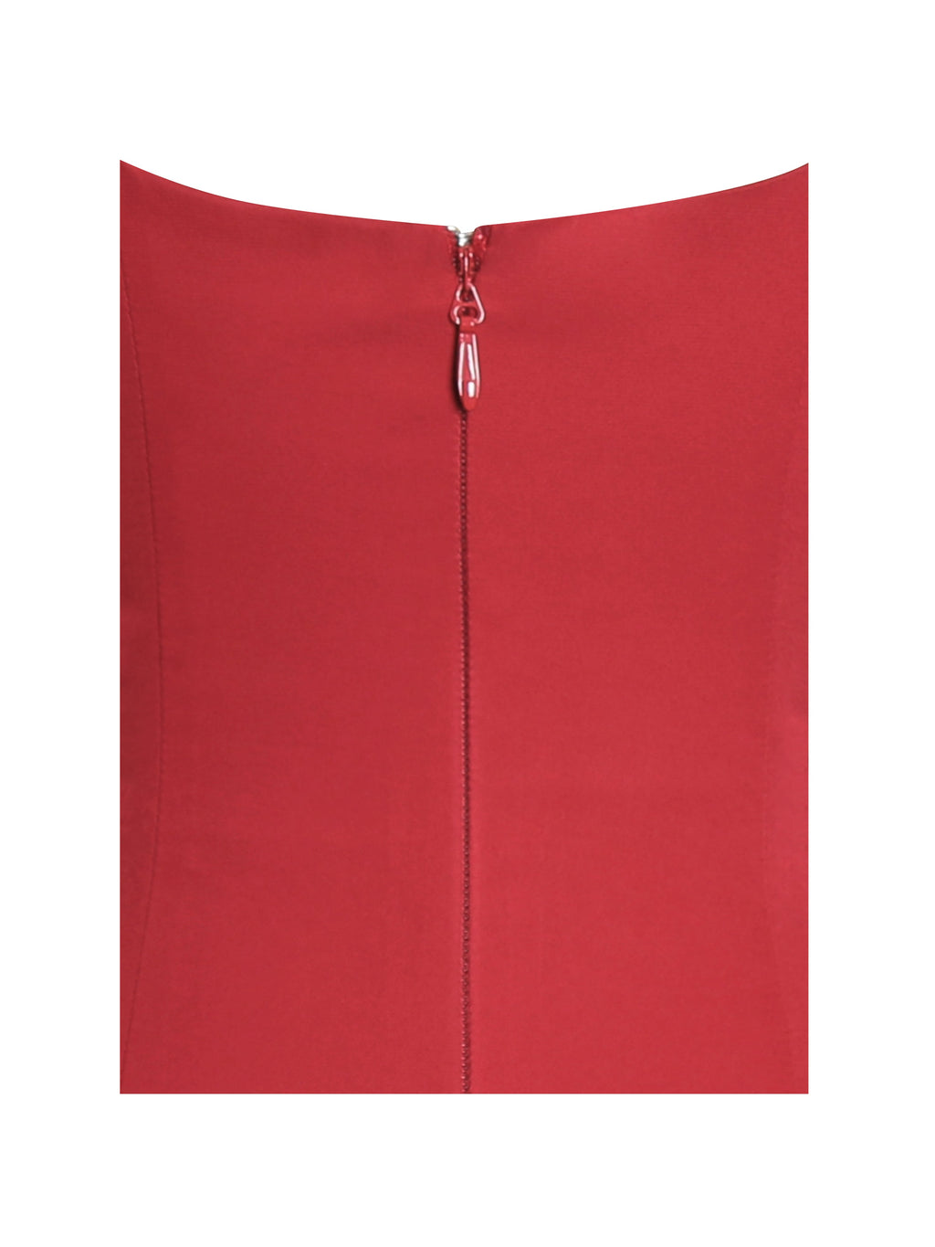Nahla Red Drop Waist Midi Dress with Buttons - HOUSE OF SHE