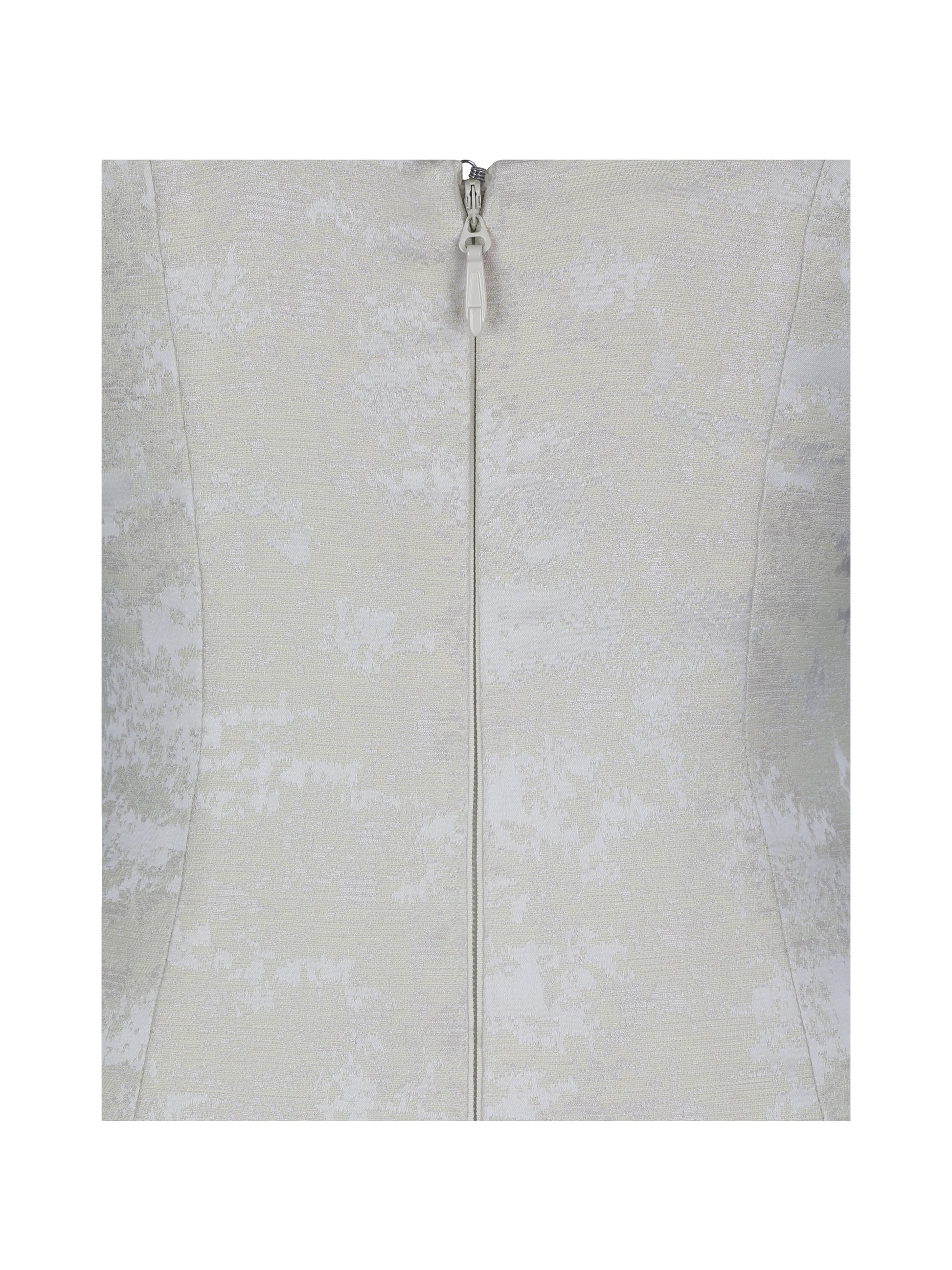 Chelsea Ivory Jacquard Ruched Bust Sweetheart Midi Dress