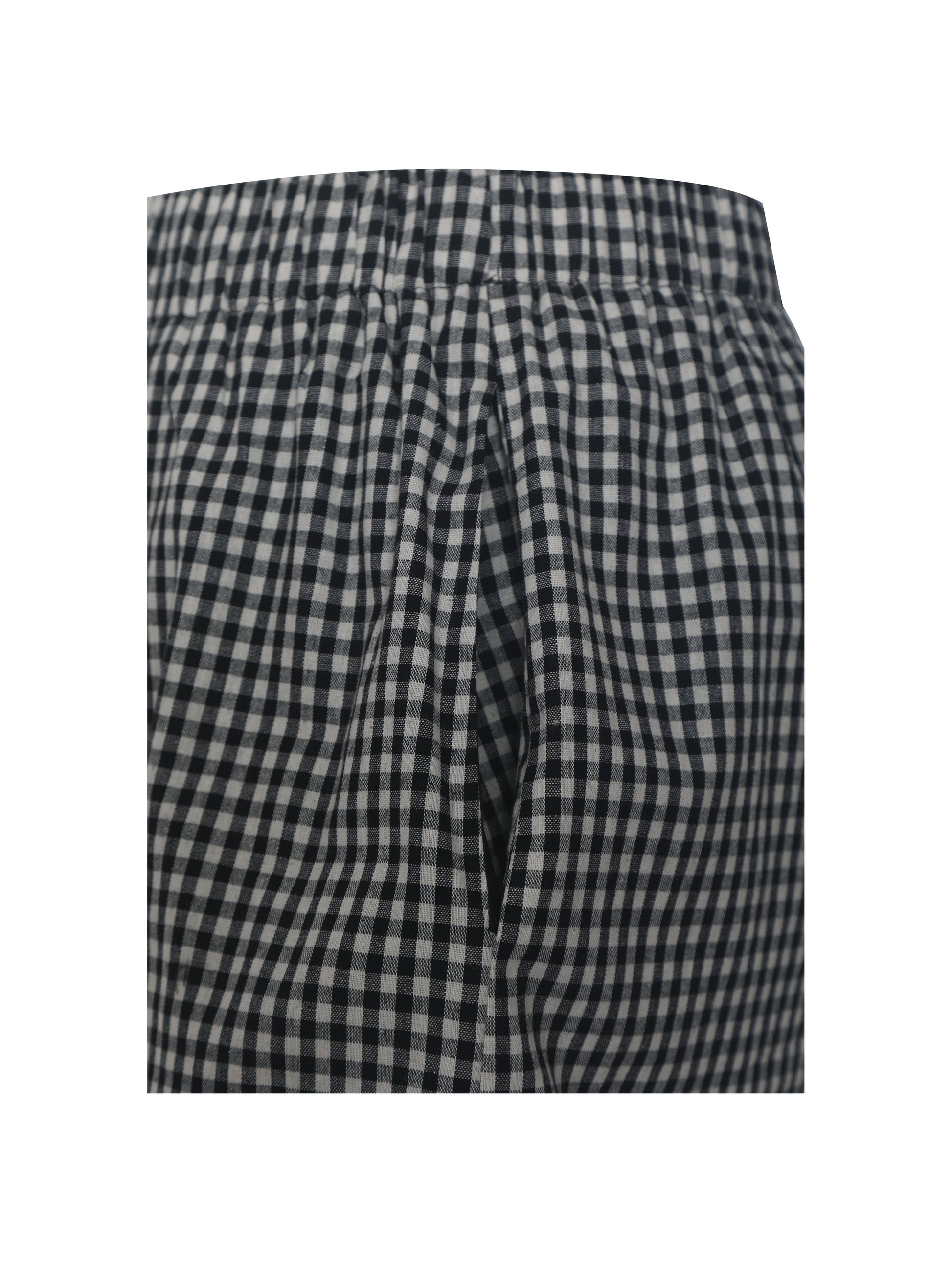 Qutayla Black Gingham Lace Trim Shorts - HOUSE OF SHE