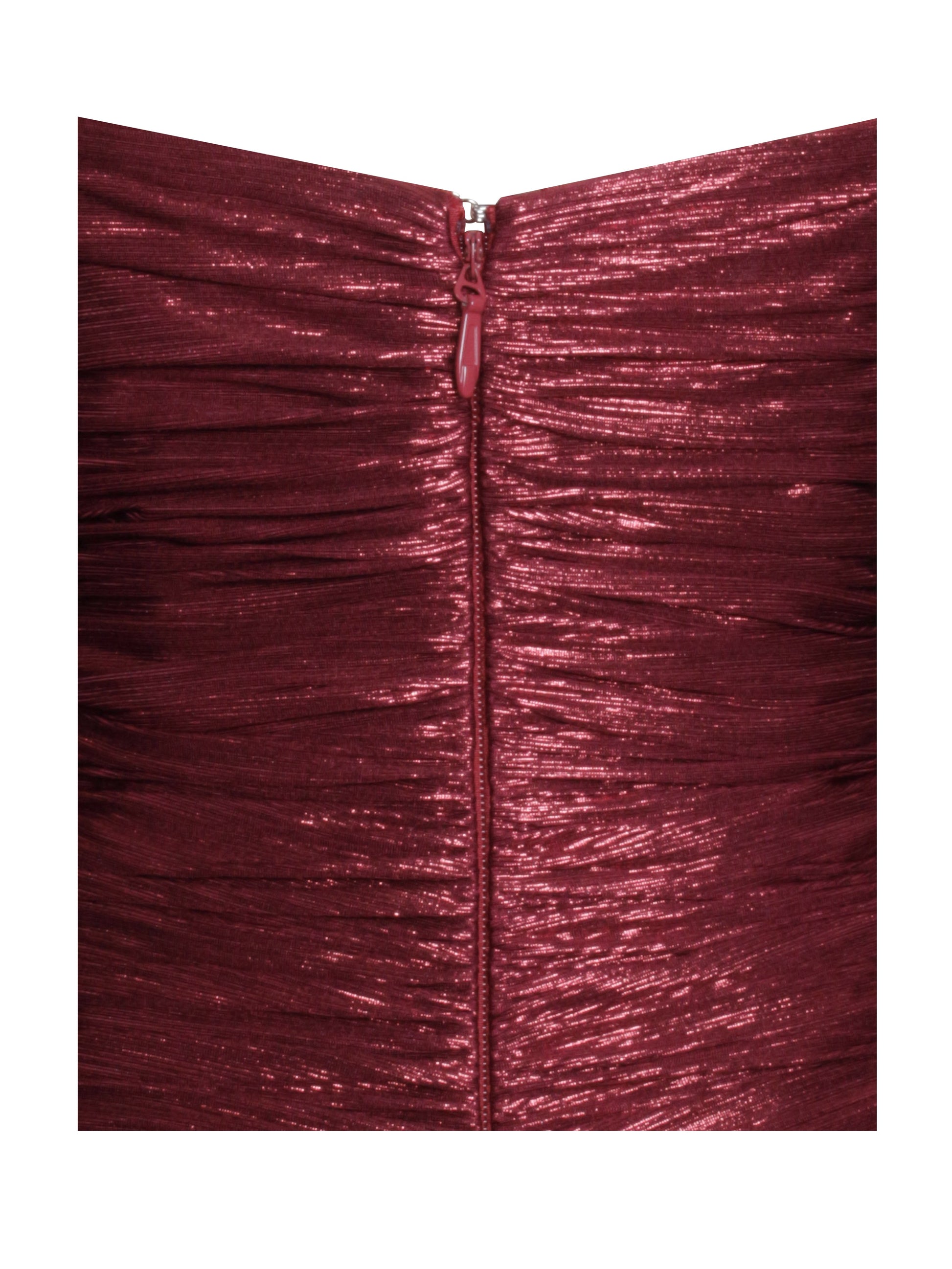 Sable Ruched Burgundy Glitter Mermaid Gown - HOUSE OF SHE