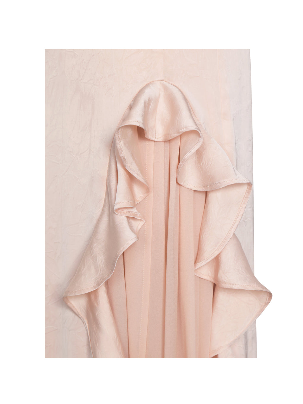 Talyssa Baby Pink Ruched Waist Double High Slit Maxi Gown - HOUSE OF SHE