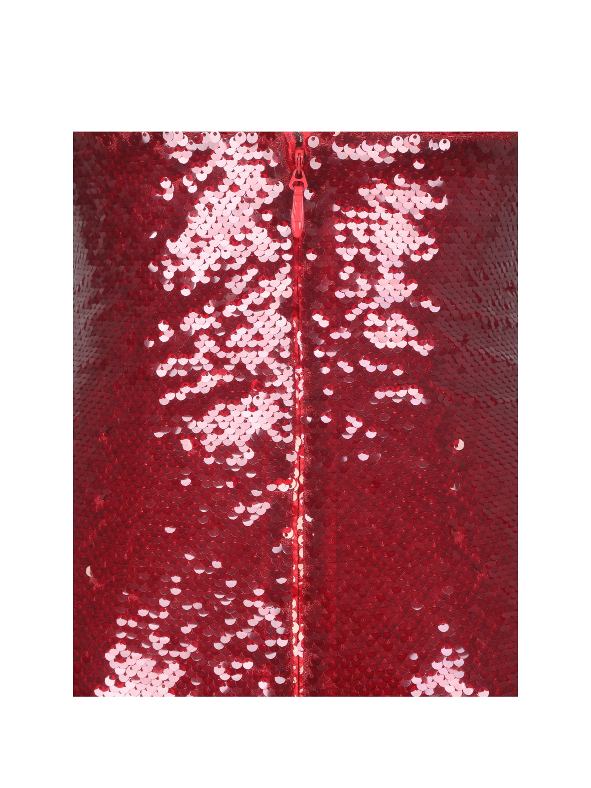 Shanelle Crimson Sequin Plunging Midi Dress
