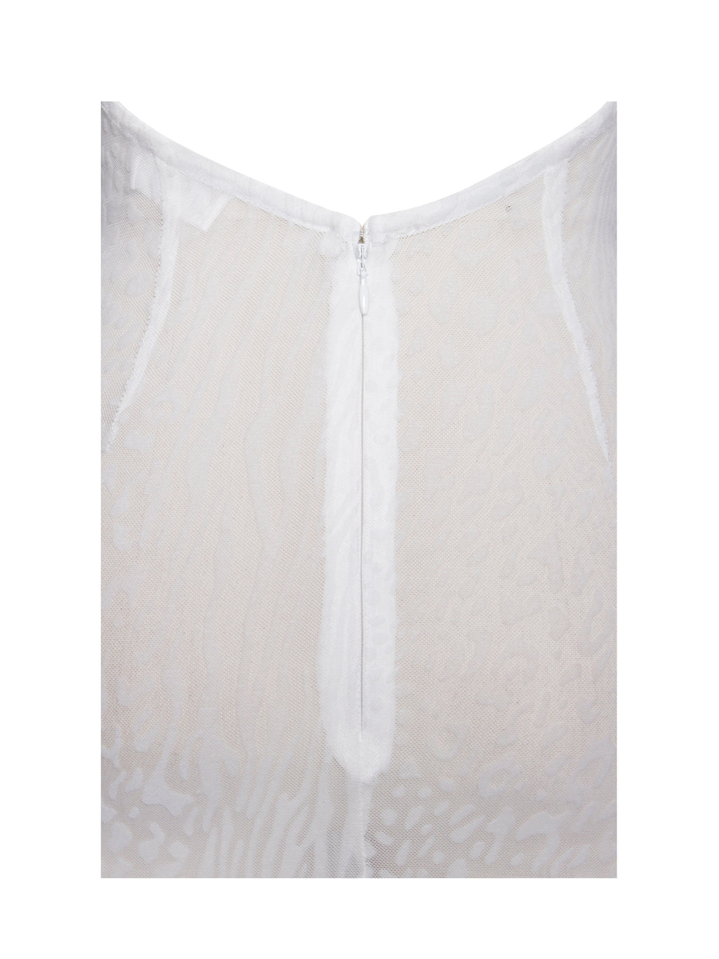 Olena White Velvet Animal Print Mesh Halter Maxi Dress - HOUSE OF SHE