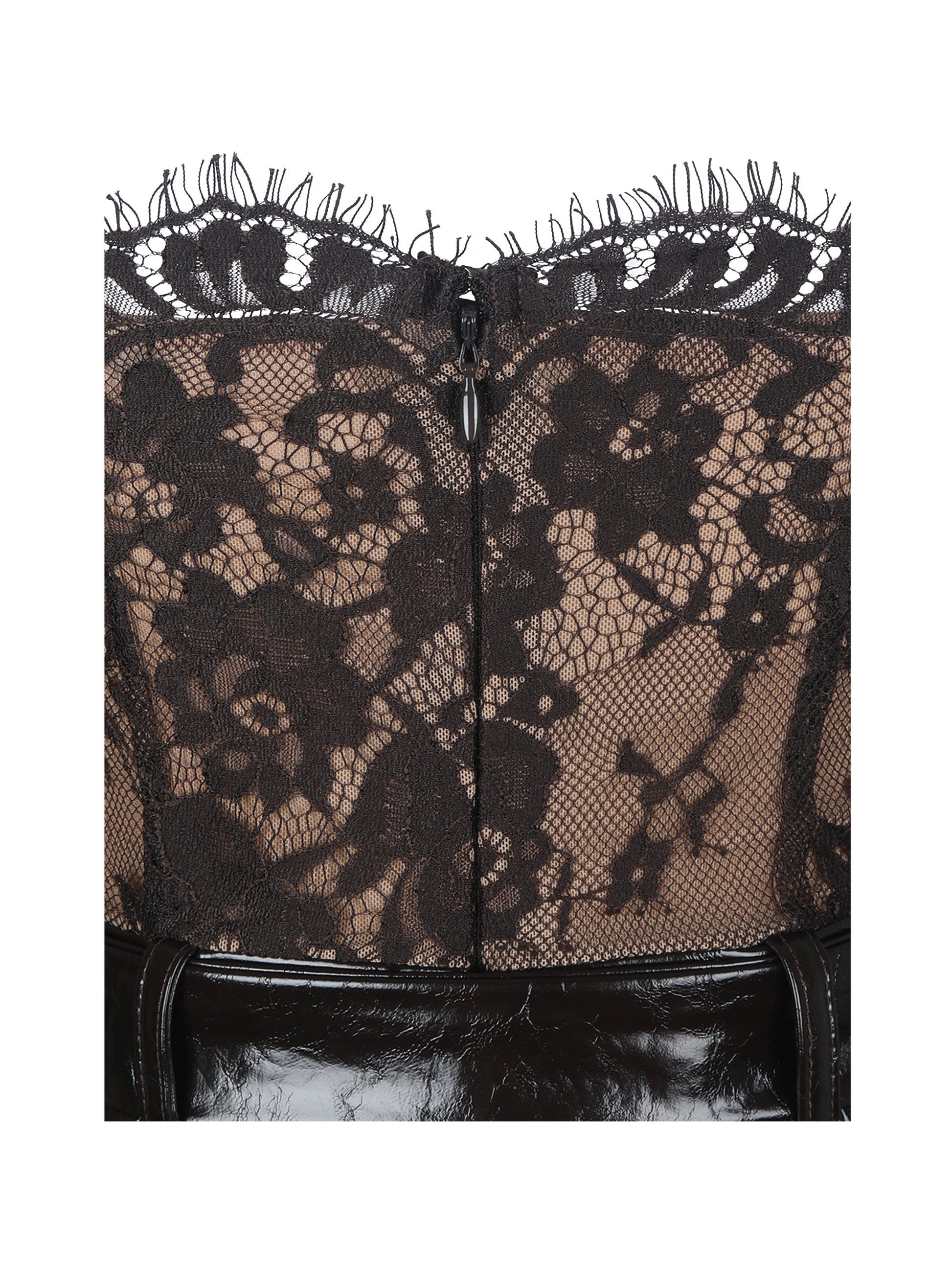 Faris Mahogany Plunging Halter Belted Mini Dress