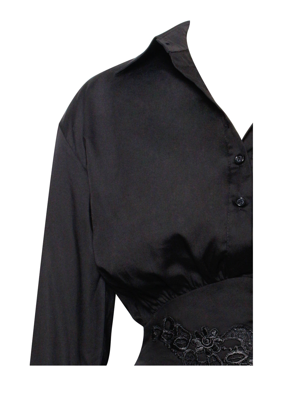 Jamila Black Shirt Mini Dress - HOUSE OF SHE