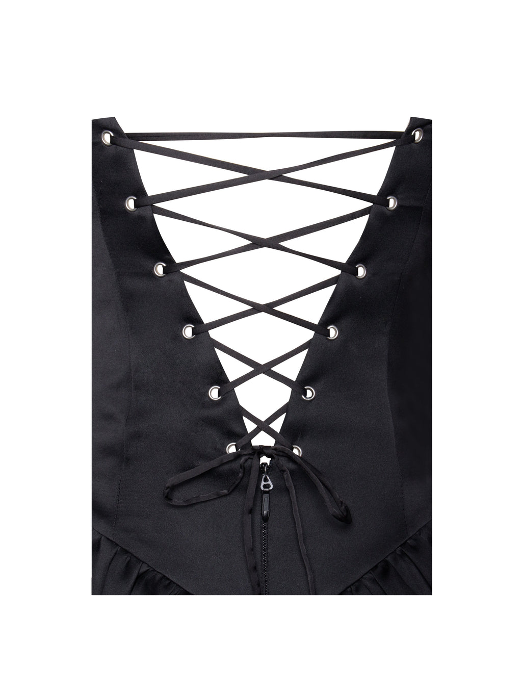 Silvi Black Satin Crystal Mini Dress  HOUSE OF SHE