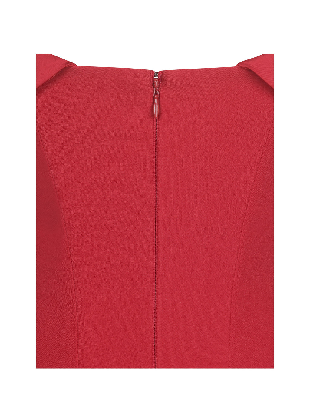 Narelle Crimson Off-Shoulder Sweetheart Drop Waist Mini Dress