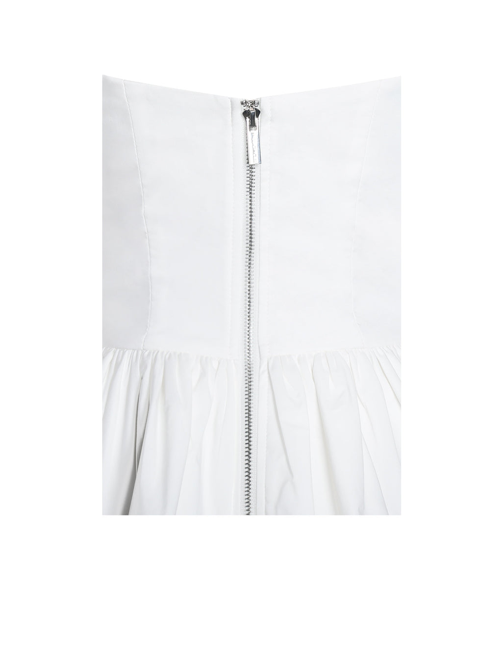 Qistina White Off-shoulder Bubble Hem Peplum Cotton Top