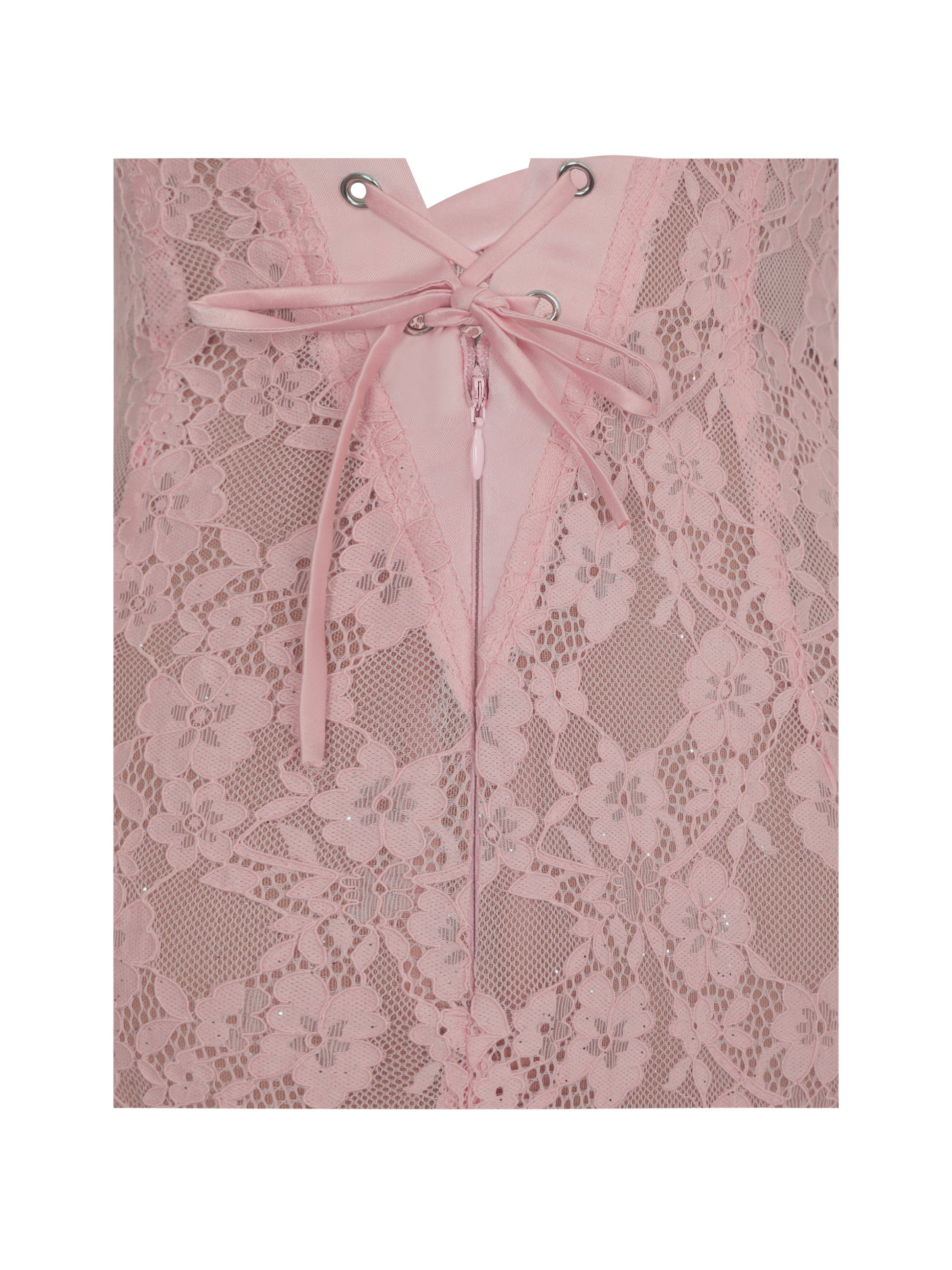 Rosalyn Pink Lace Sweetheart Maxi Mermaid Dress