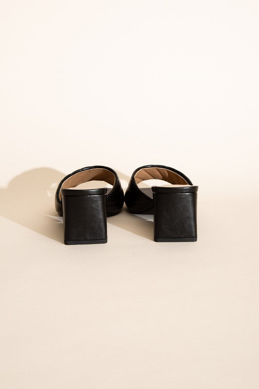 W-NINA SLIDE MULE HEELS  HOUSE OF SHE