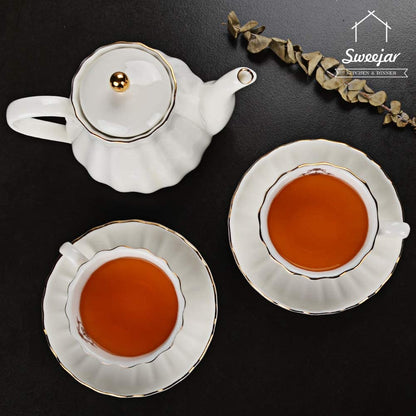 Ceramic Tea Cups and Saucers Set  HOUSE OF SHE