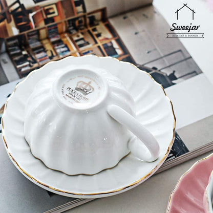 Ceramic Tea Cups and Saucers Set  HOUSE OF SHE