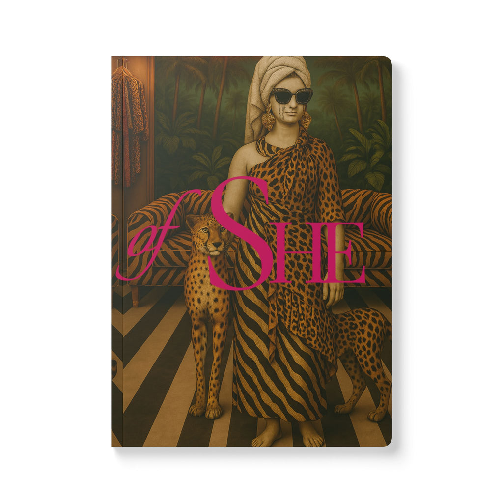 Chic Softcover Journal - 'of SHE HOUSE' Design with Inside Prints - HOUSE OF SHE