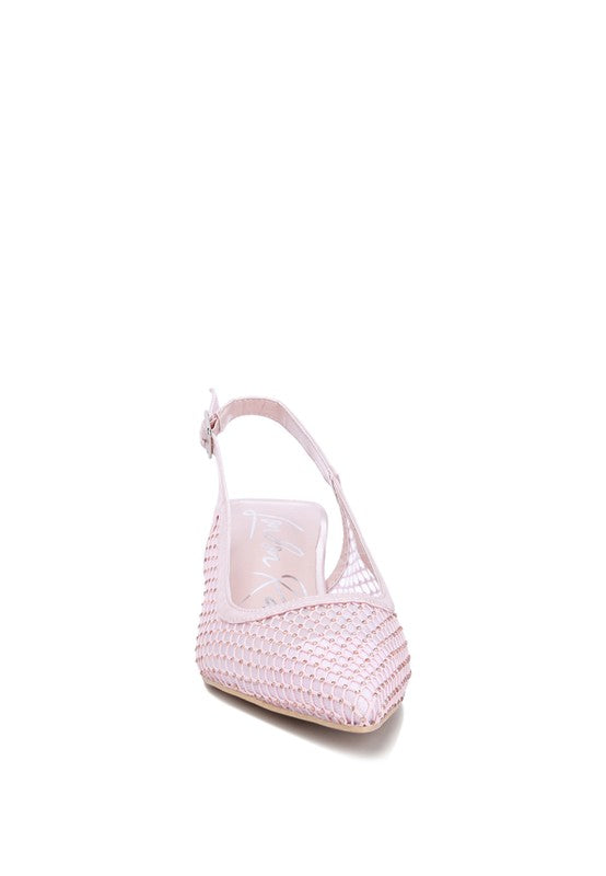 Siev Rhinestone Slingback Mules - HOUSE OF SHE
