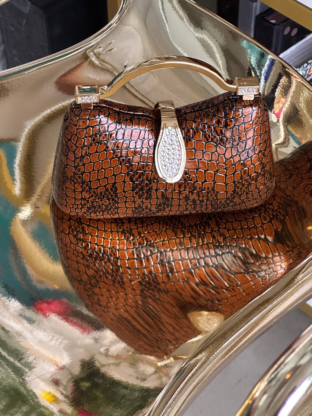 Kelis Croc Mini Bag  HOUSE OF SHE