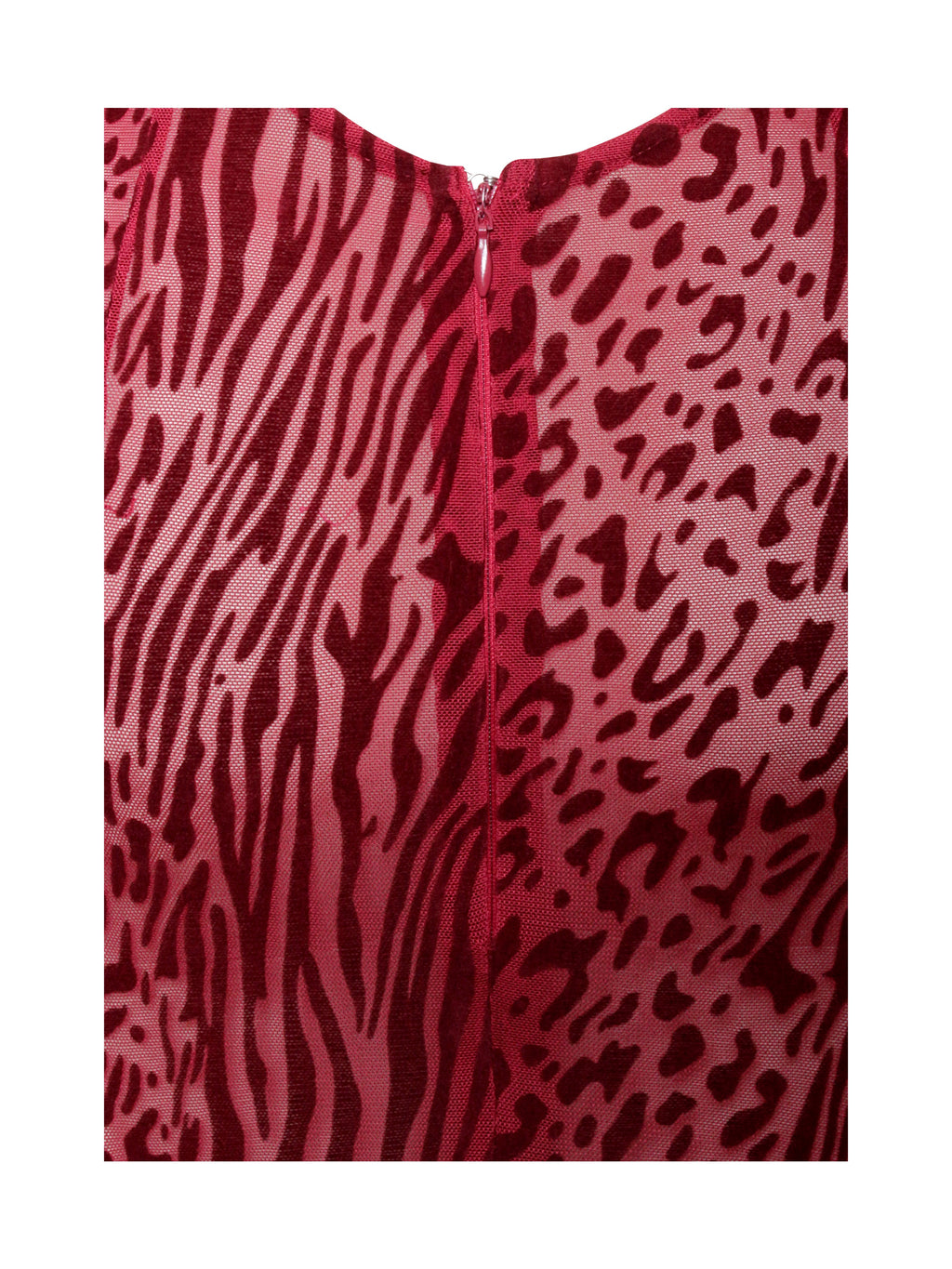 Dolma  Red Velvet Detail Mesh Maxi Dress - HOUSE OF SHE
