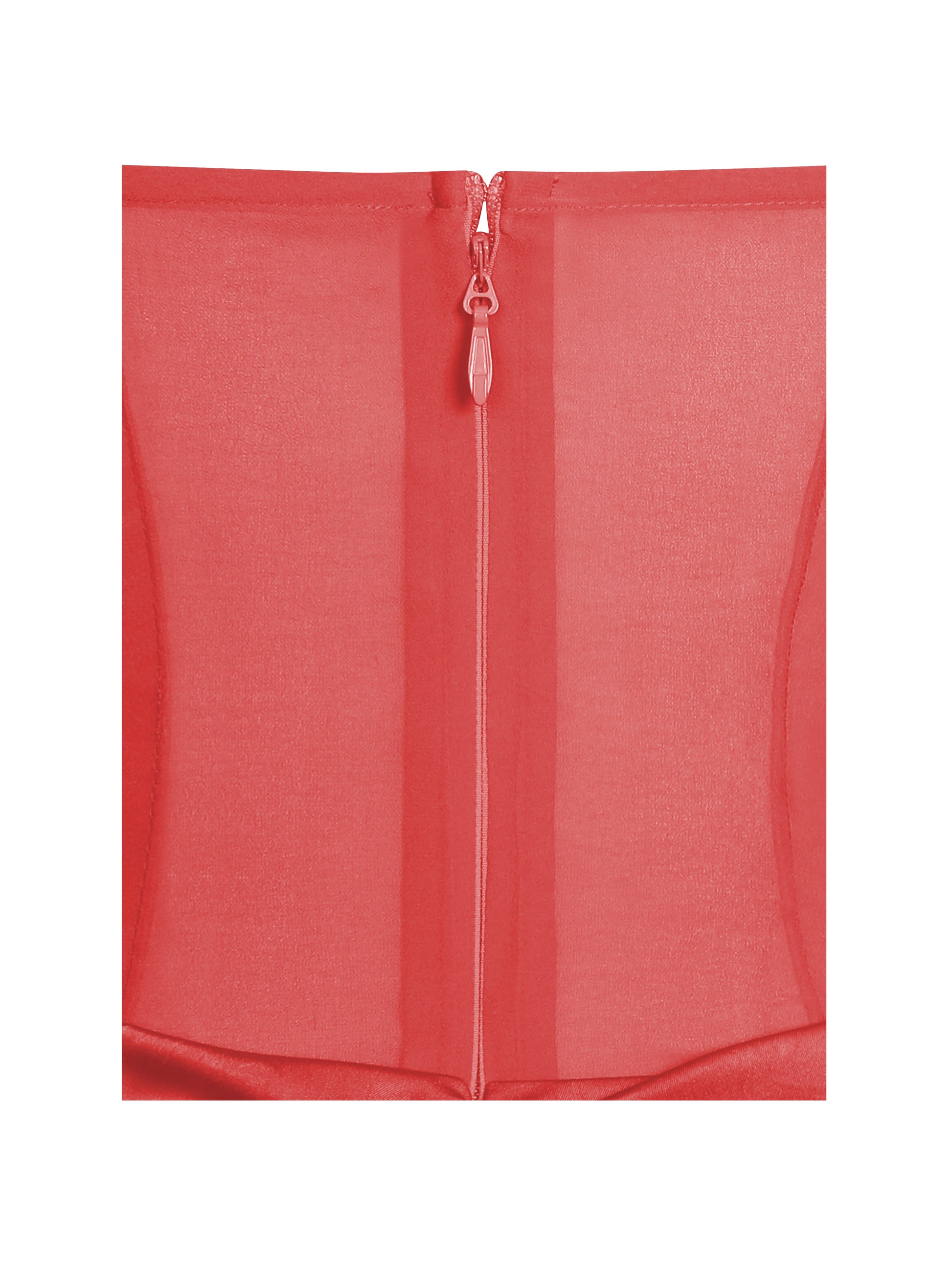 Dahlina Red Ruched Waist High Slit Maxi Dress