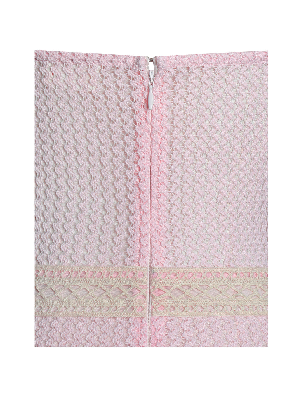 Pallas Pink Lace Trim Crochet Mermaid Maxi Dress - HOUSE OF SHE