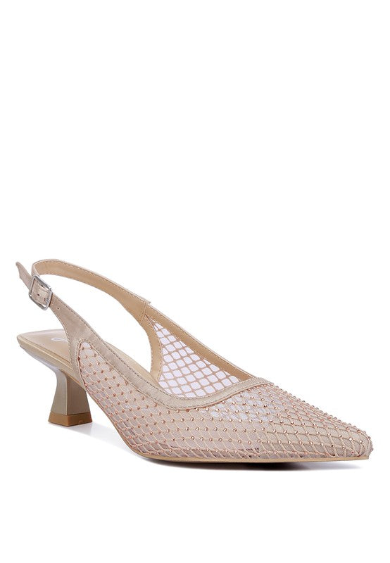 Siev Rhinestone Slingback Mules - HOUSE OF SHE