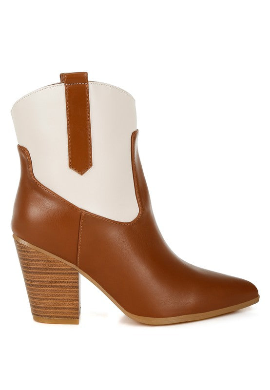 Gallops Two Tone Cowboy Boots - HOUSE OF SHE