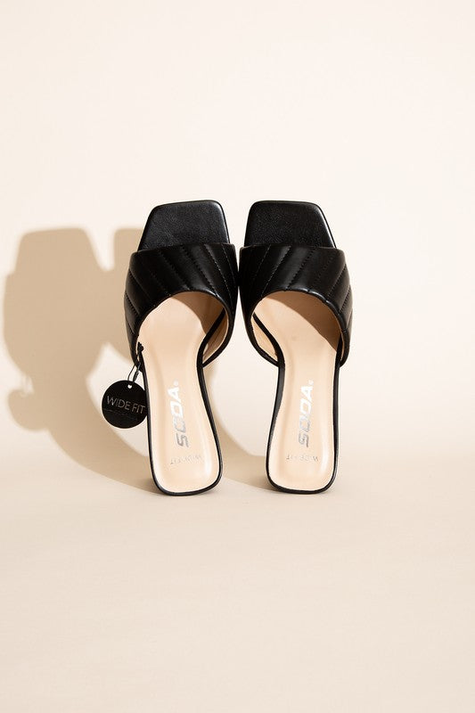 W-NINA SLIDE MULE HEELS  HOUSE OF SHE