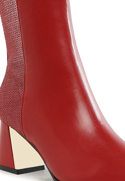 Mimosa Mesh Detail Pointy Ankle Boots  HOUSE OF SHE