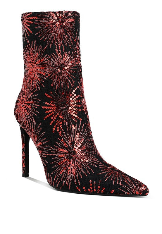 Oleander Sequin Embellished Stiletto Boots  HOUSE OF SHE