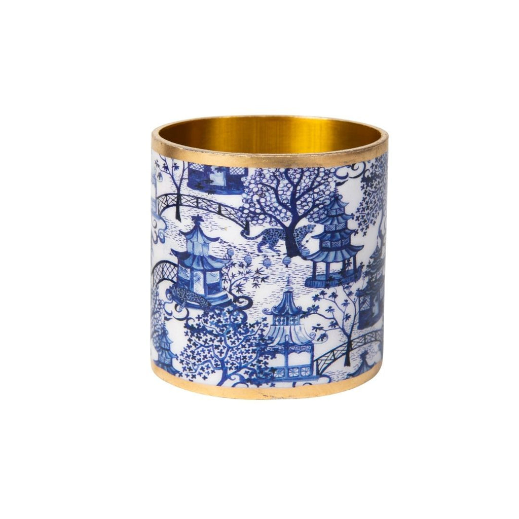 Garden Party Enameled Napkin Ring (4 Pack)  HOUSE OF SHE