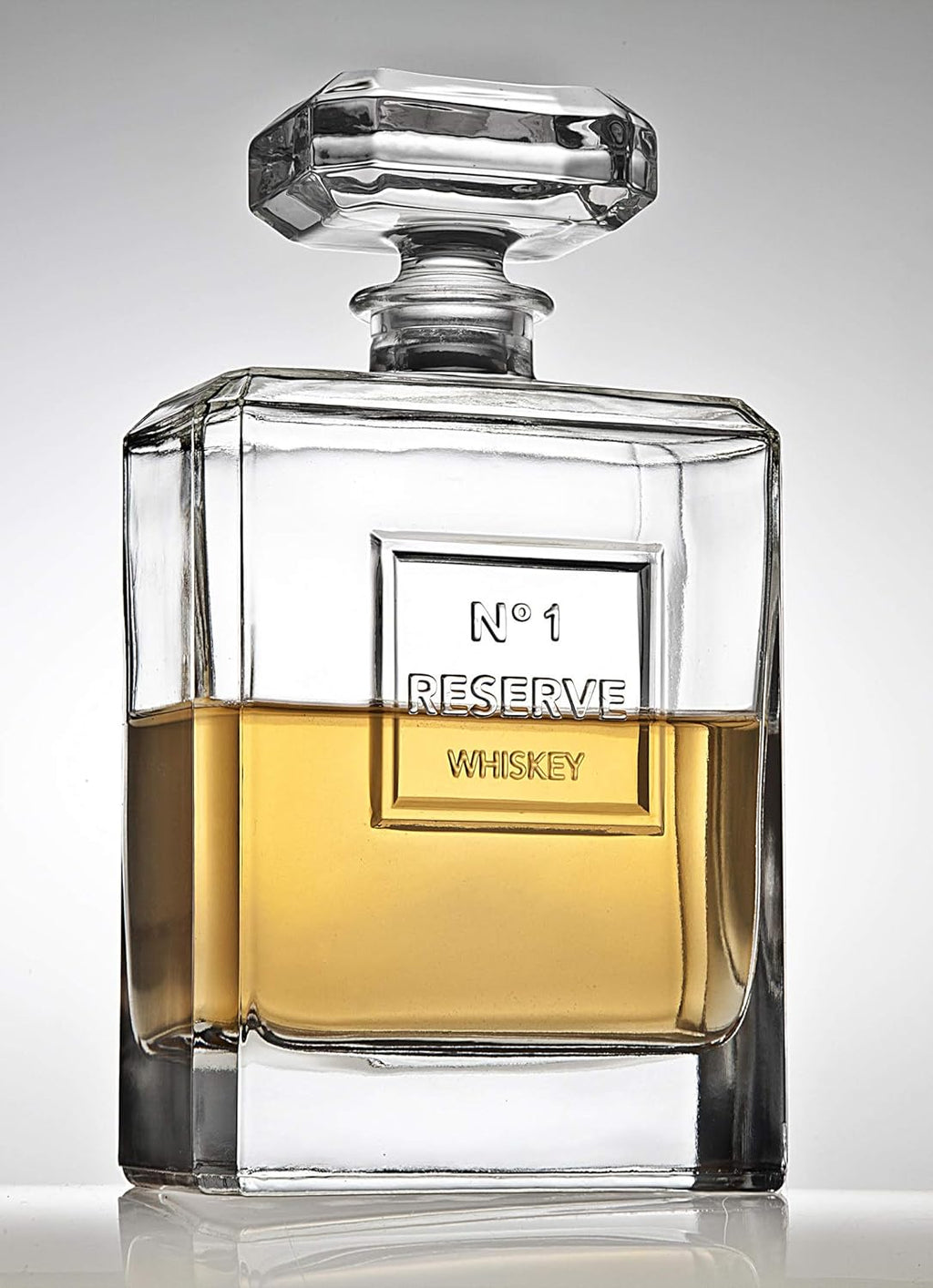 Godinger Reserve Whiskey Decanter for Liquor Scotch Bourbon - 40oz Clear  HOUSE OF SHE