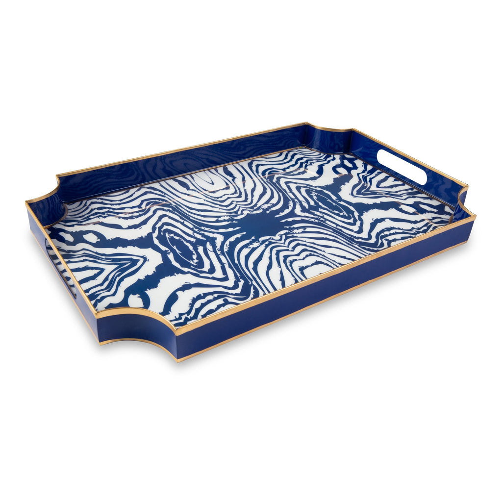 Faux Bois Enameled Jaye Tray  HOUSE OF SHE