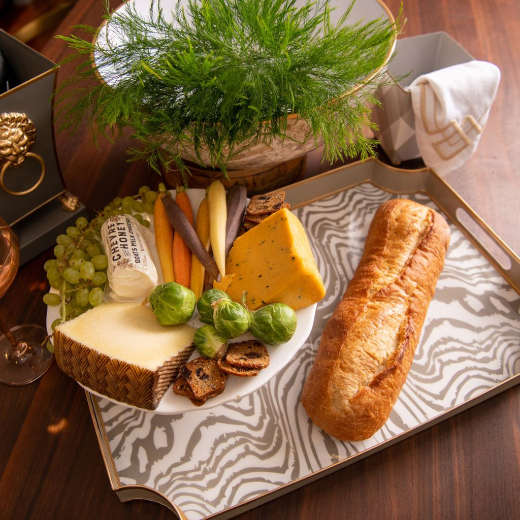Faux Bois Enameled Jaye Tray  HOUSE OF SHE