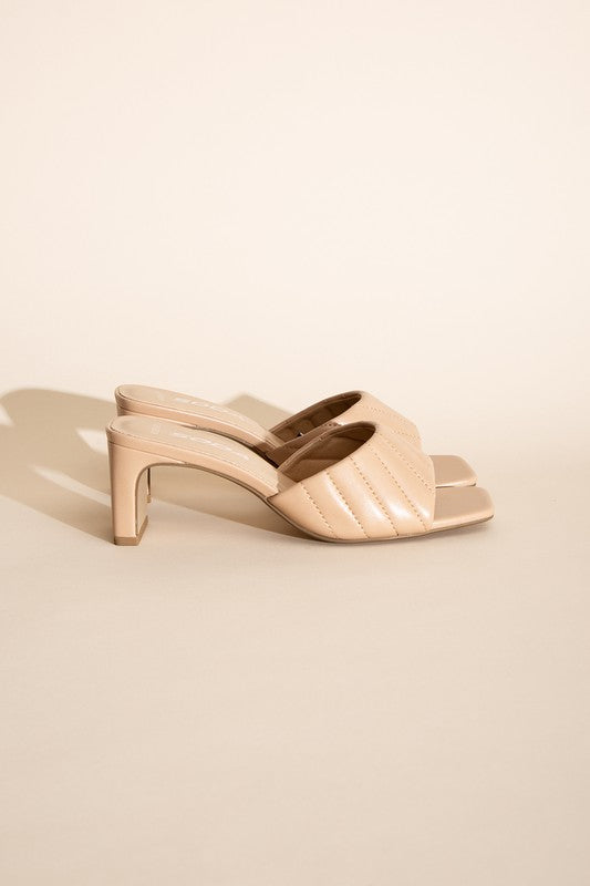 W-NINA SLIDE MULE HEELS  HOUSE OF SHE