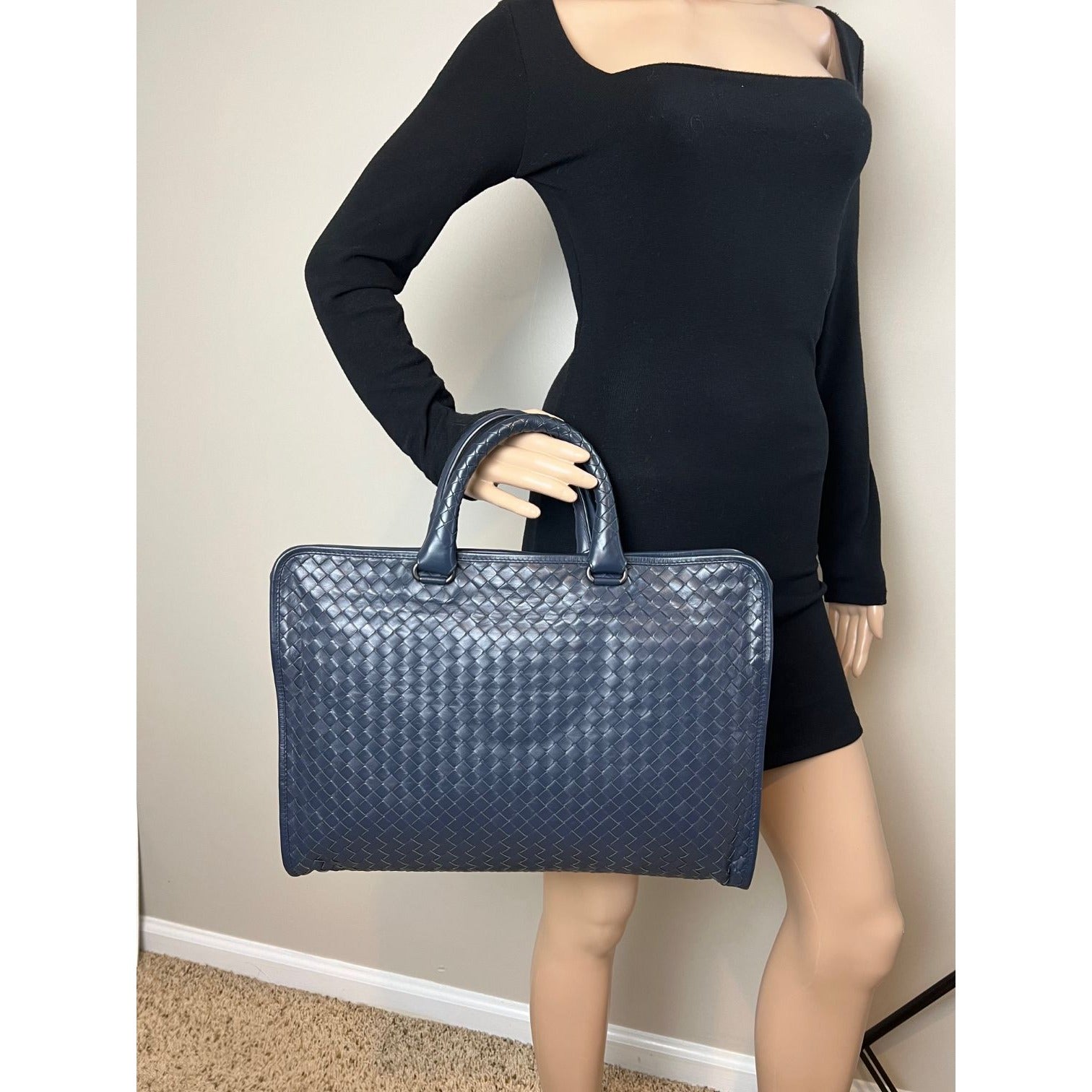 Bottega Veneta Intrecciato Top Zip Briefcase Attache Bag - HOUSE OF SHE