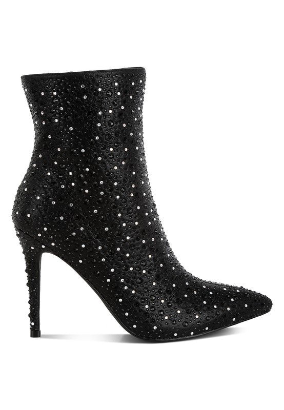 Lobelia Rhinestones Embellished Stiletto Boots  HOUSE OF SHE