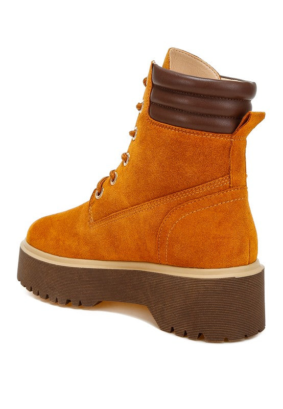 Parula High Ankle Suede Boots - HOUSE OF SHE