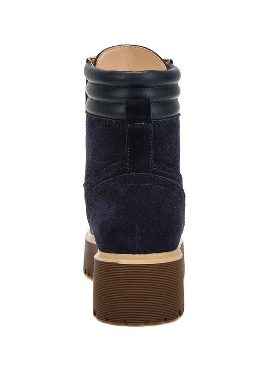 Parula High Ankle Suede Boots - HOUSE OF SHE