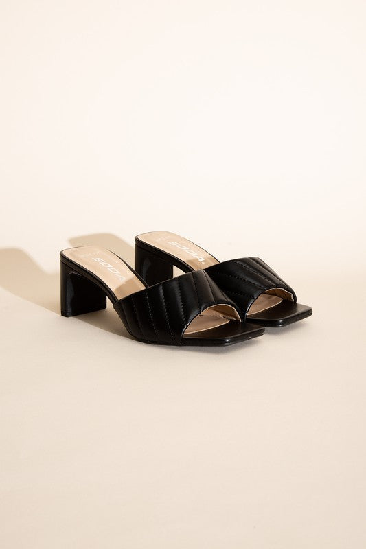 W-NINA SLIDE MULE HEELS  HOUSE OF SHE