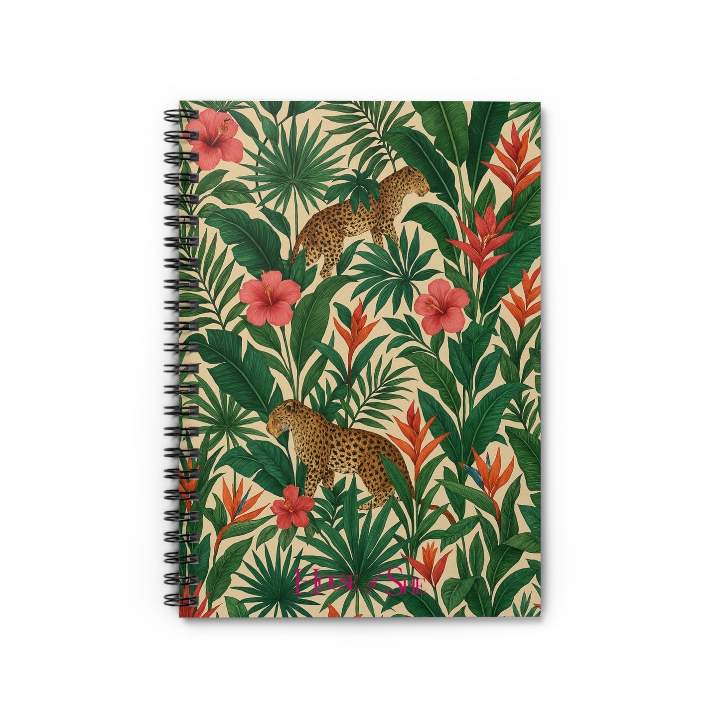Tropical Leopard Spiral Notebook - Ruled Lines for Nature Lovers