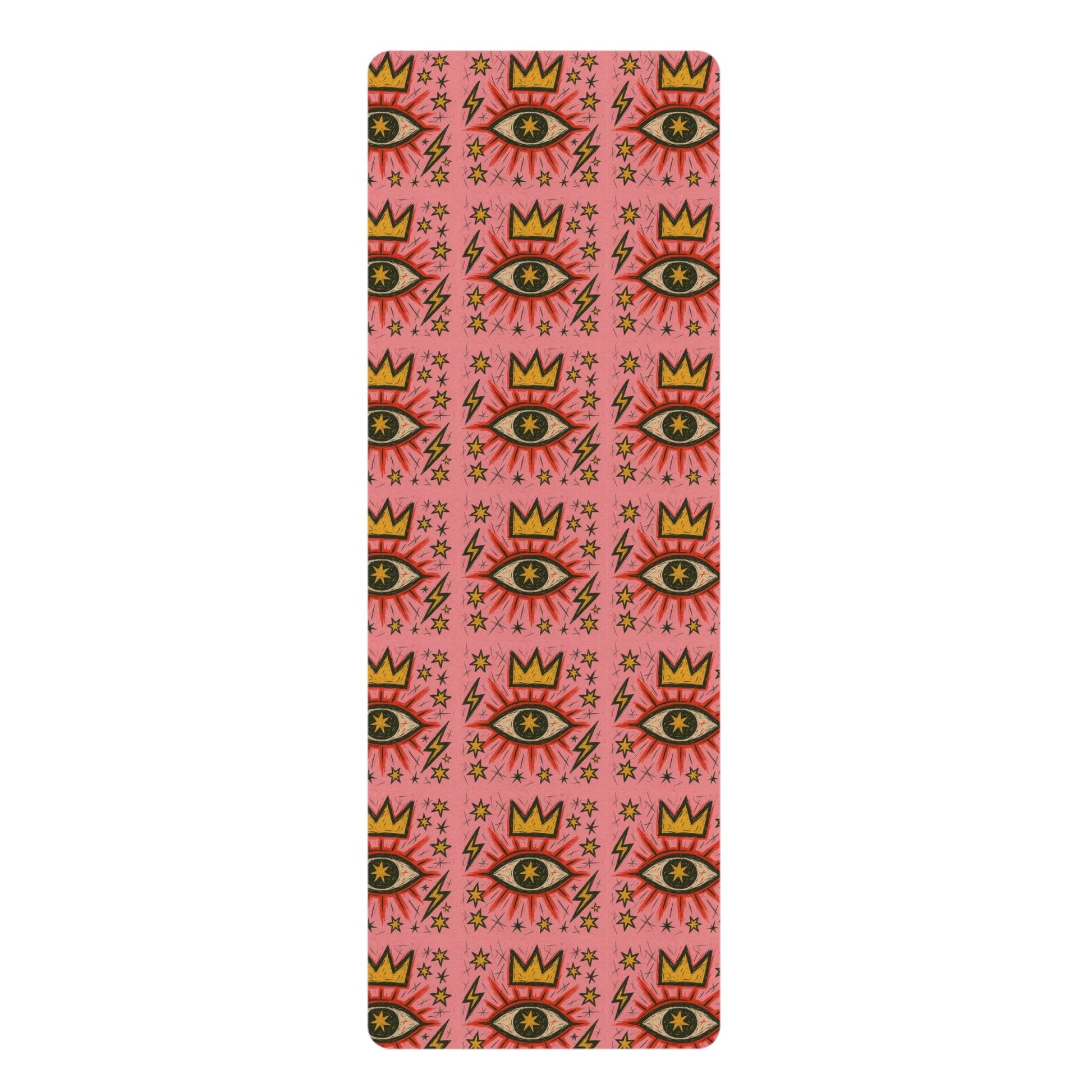 Eye-Patterned Rubber Yoga Mat - Vibrant & Durable for Your Practice - HOUSE OF SHE