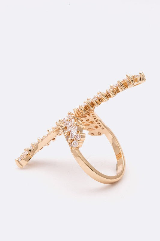 Swirl Adjustable Iconic CZ Cocktail Ring  HOUSE OF SHE