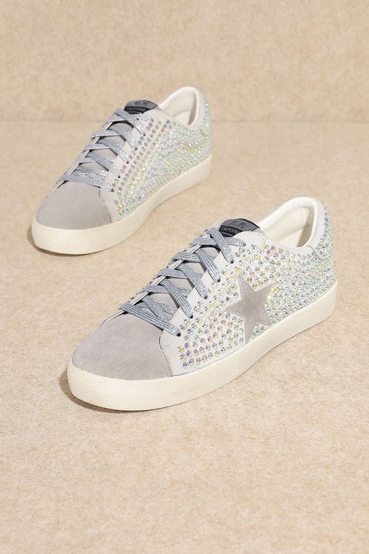 Glam Rhinestone Star Sneakers  HOUSE OF SHE