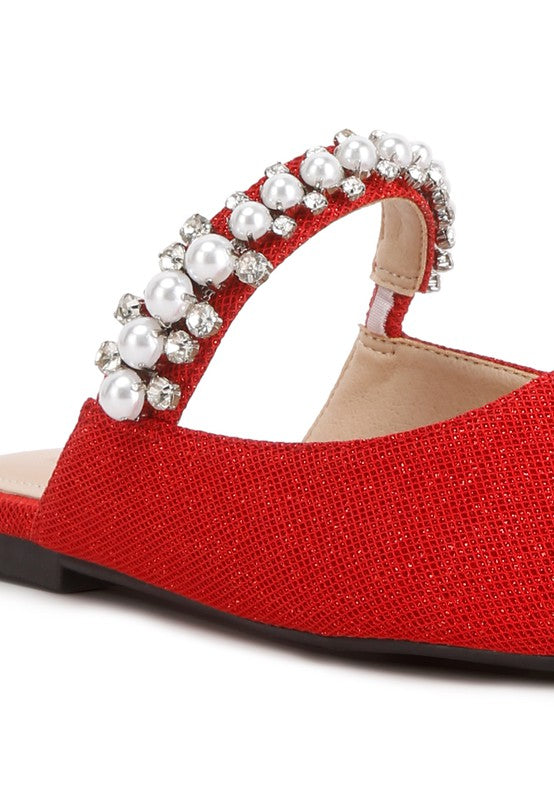 Geode Mary Jane Embellished Mules  HOUSE OF SHE