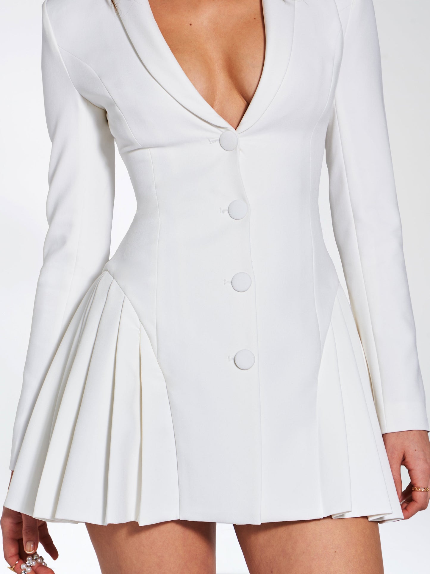 Lia White Blazer Dress