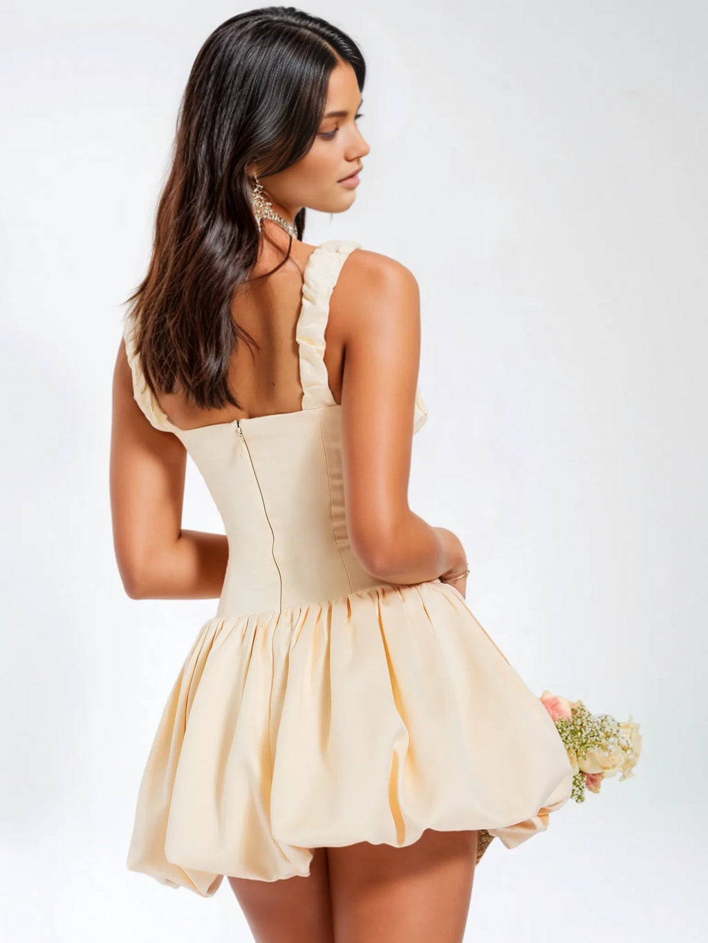 Aubrey Satin Mini Dress - HOUSE OF SHE