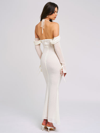 Kaia Long Sleeve Off Shoulder Maxi Dress