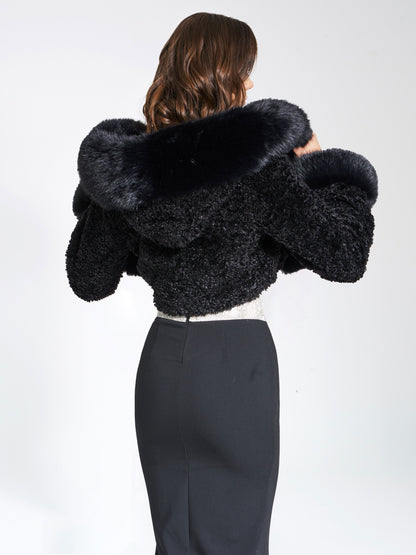 Kendall Black Faux Fur Coat