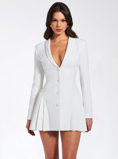 Lia White Blazer Dress