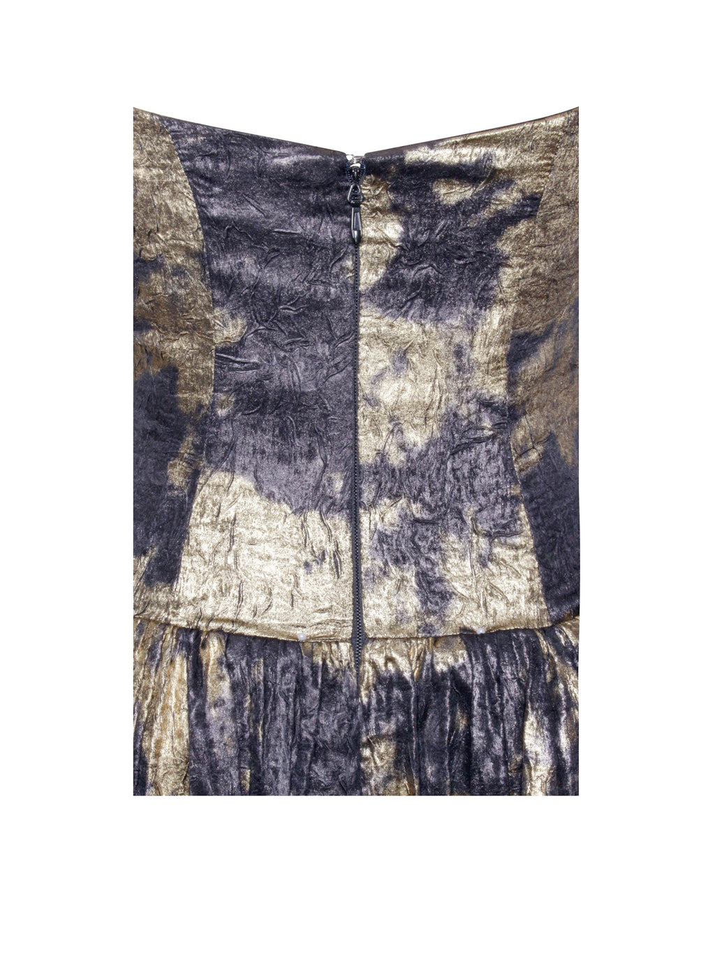 Saanvi Gold Tie Dye Bronzing Strapless Drop Waist Midi Dress  HOUSE OF SHE